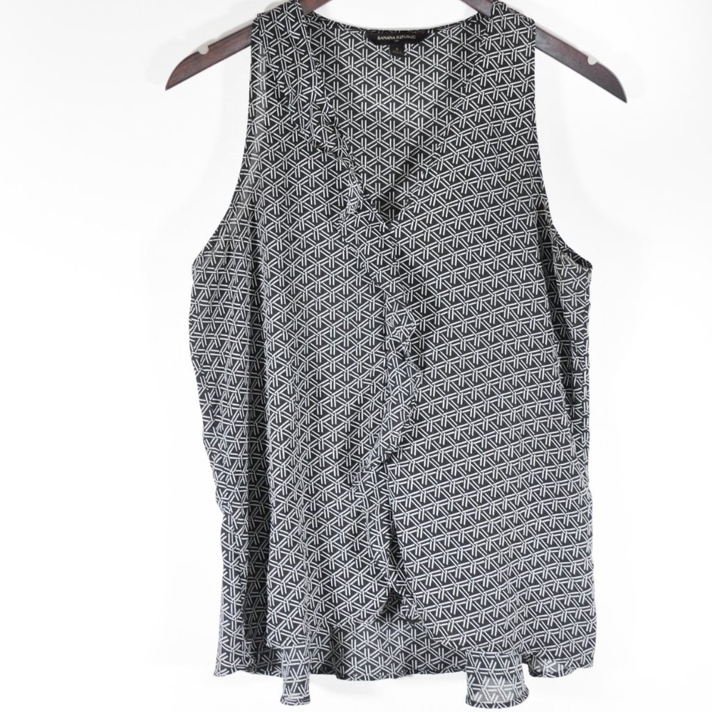 Bananan Republic Sleeveless Blouse with Ruffle